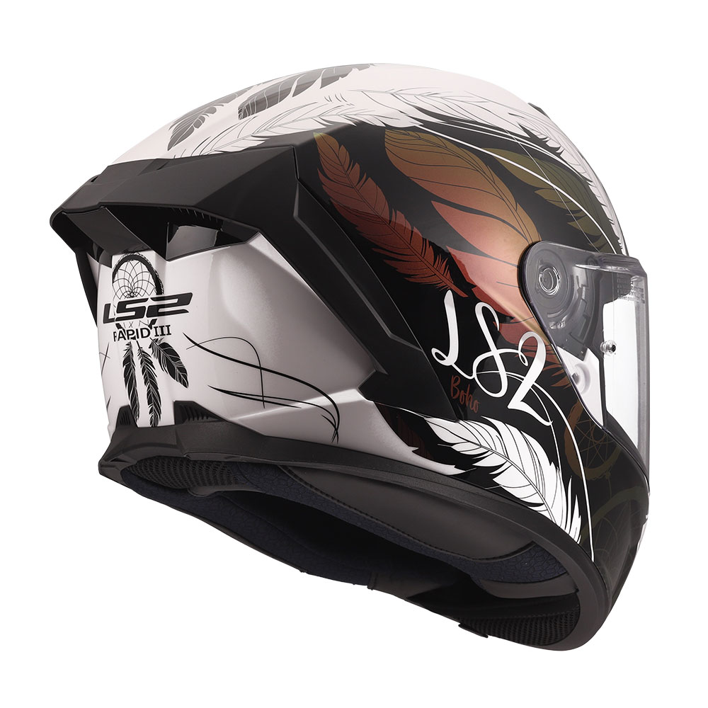 Kaciga LS2 Full Face FF820 RAPID III BOHO belo crno roza M