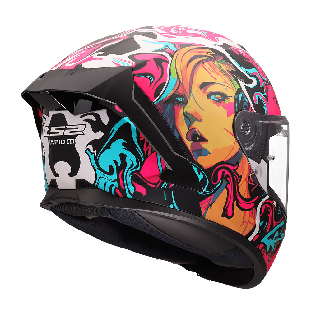 Kaciga LS2 Full Face FF820 RAPID III CYBERG ljubičasta L