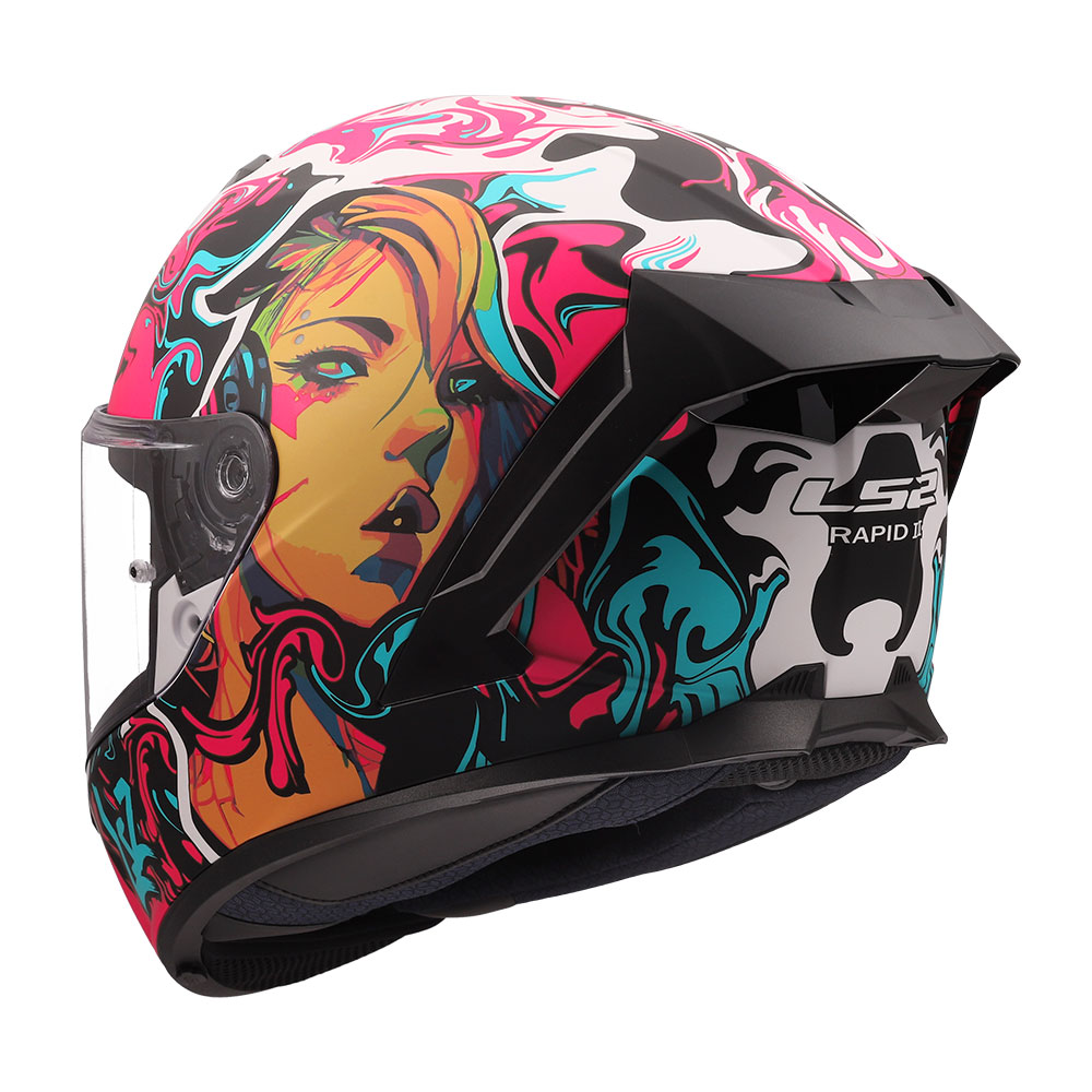 Kaciga LS2 Full Face FF820 RAPID III CYBERG ljubičasta XL
