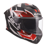 Kaciga LS2 Full Face FF820 RAPID III XTREM belo crno crvena XL