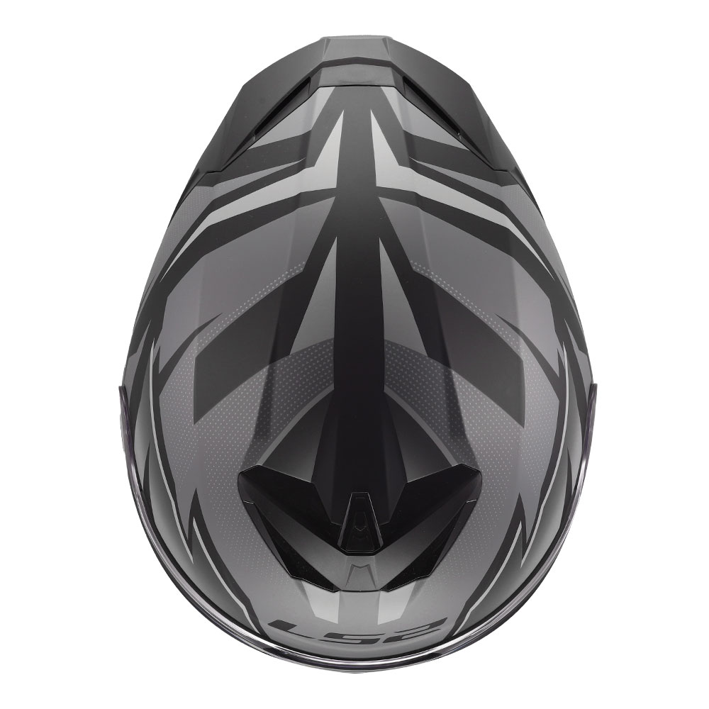 Kaciga LS2 Full Face FF820 RAPID III XTREM crno siva XL