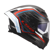 Kaciga LS2 Full Face FF807 DRAGON SUBIC belo plavo crvena XXL