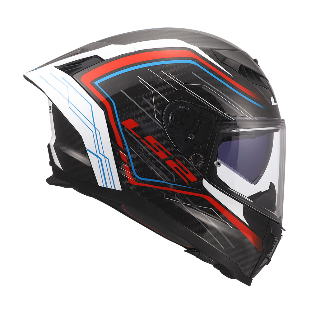 Kaciga LS2 Full Face FF807 DRAGON SUBIC belo plavo crvena XXL