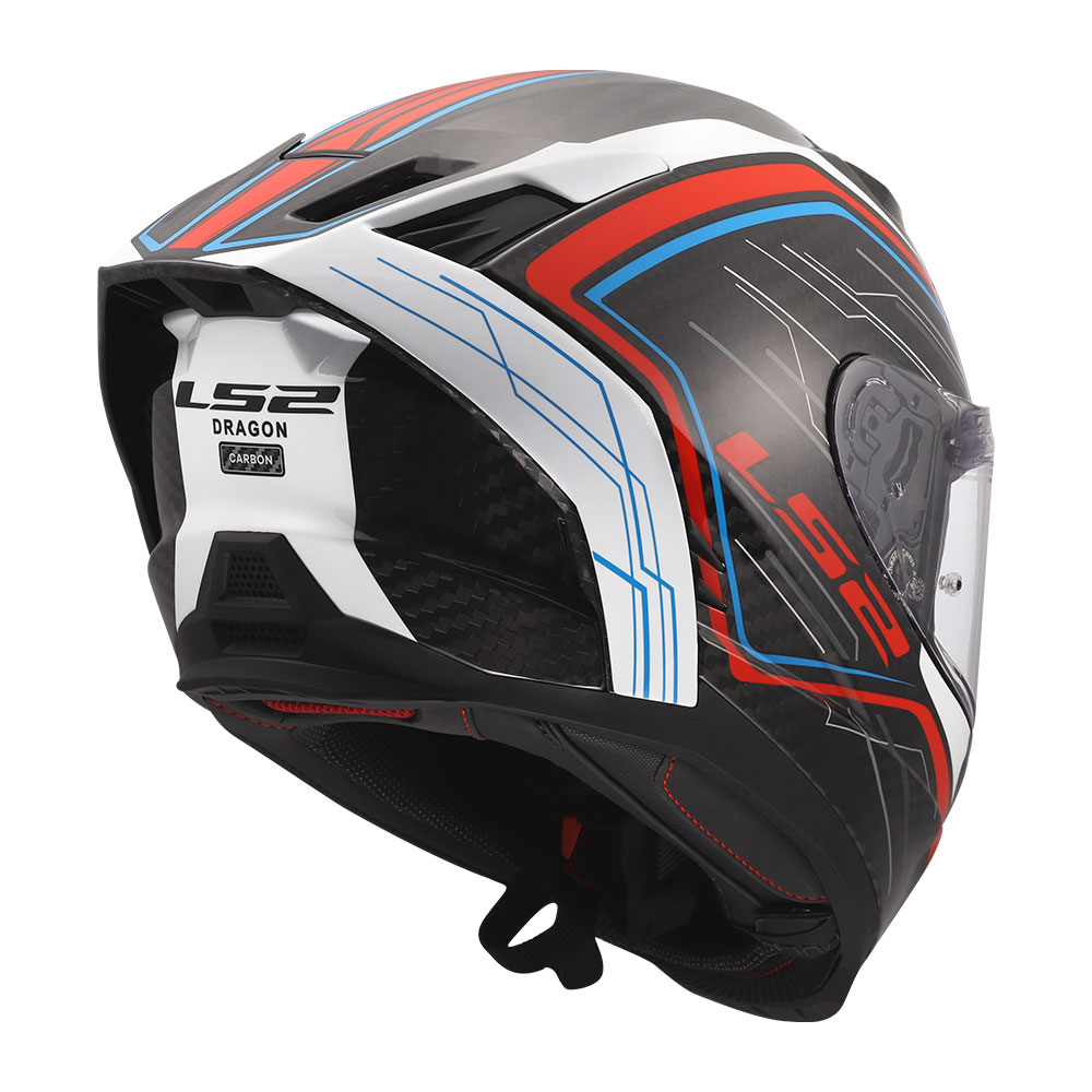 Kaciga LS2 Full Face FF807 DRAGON SUBIC belo plavo crvena XXL