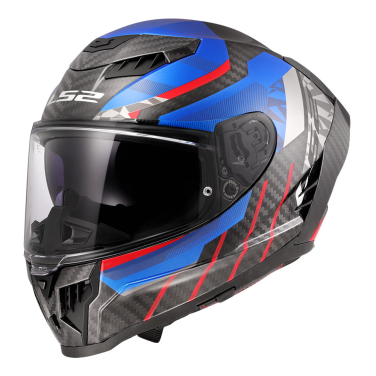 Kaciga LS2 Full Face FF807 DRAGON CARBON TRAX plavo crvena 3XL