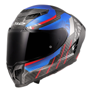 Kaciga LS2 Full Face FF807 DRAGON CARBON TRAX plavo crvena 3XL