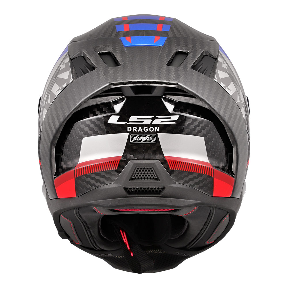 Kaciga LS2 Full Face FF807 DRAGON CARBON TRAX plavo crvena 3XL