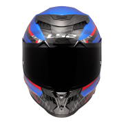 Kaciga LS2 Full Face FF807 DRAGON CARBON TRAX plavo crvena 3XL