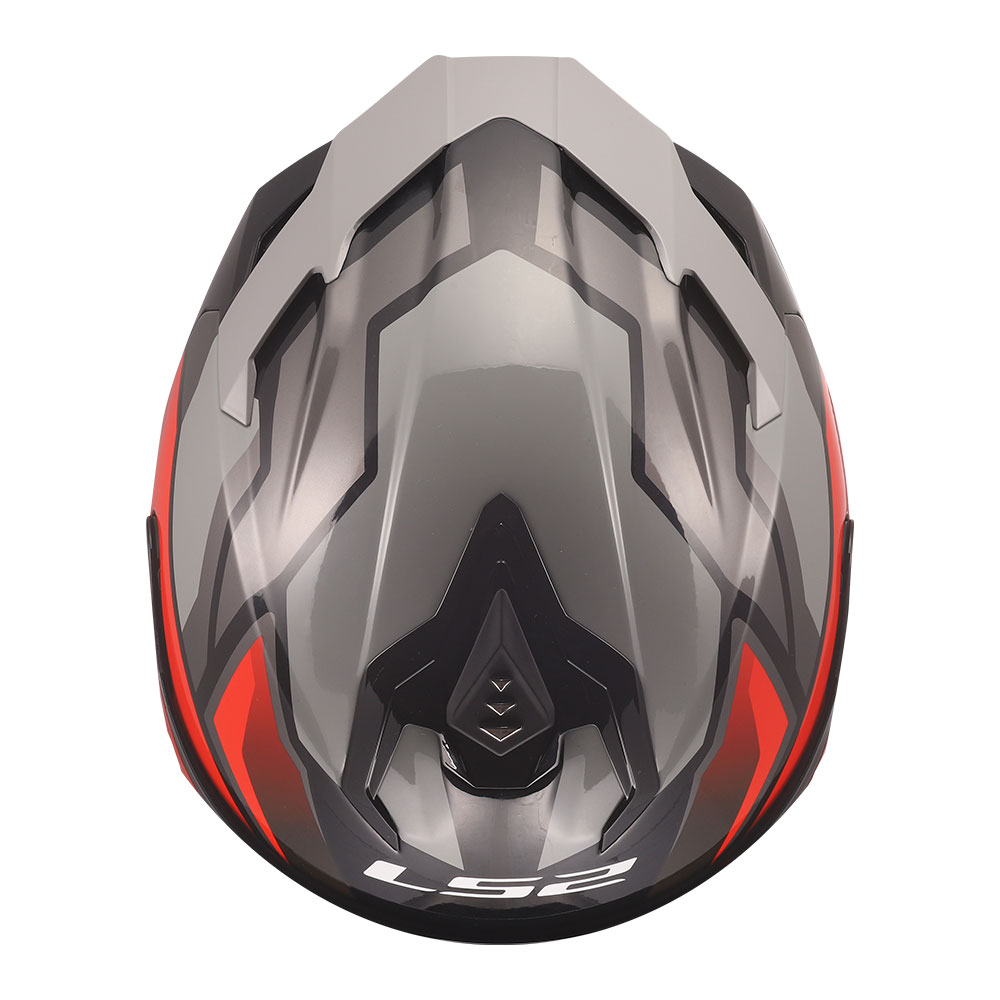 Kaciga LS2 Full Face FF817 CHALLENGER II VIPER sivo crvena 3XL