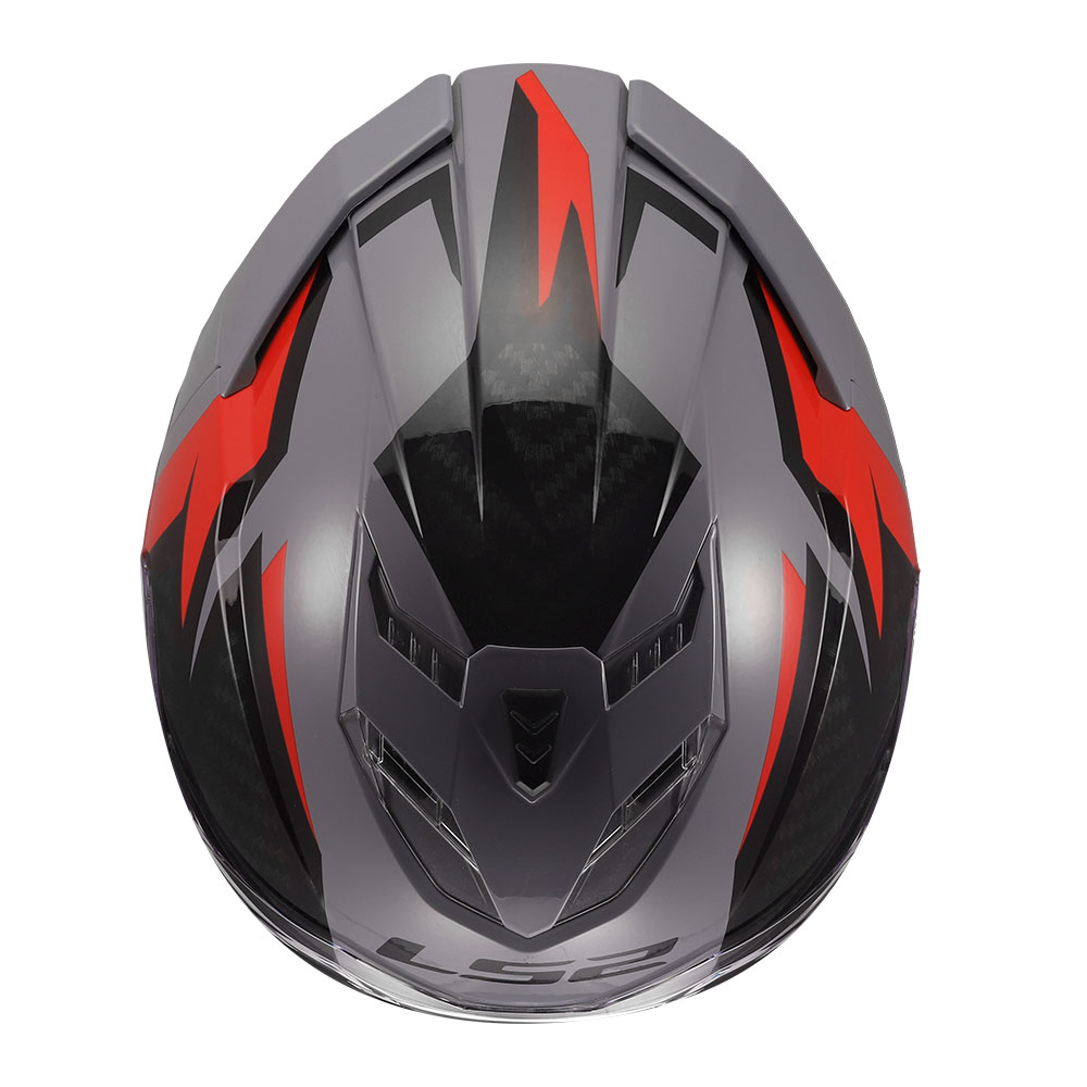 Kaciga LS2 Full Face FF818 STORM III DYNAMO sivo crvena 3XL