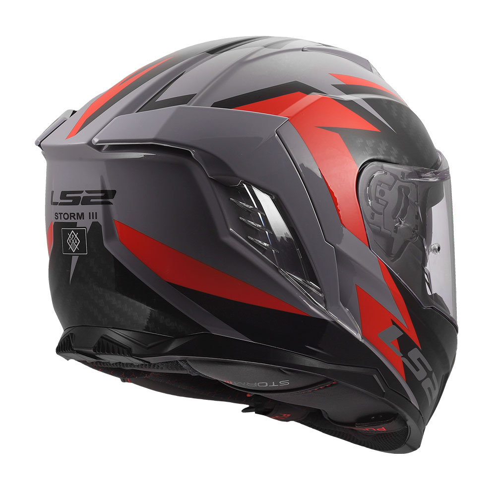 Kaciga LS2 Full Face FF818 STORM III DYNAMO sivo crvena 3XL