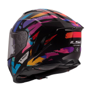 Kaciga LS2 Full Face FF818 STORM III KAOS crno ljubičasto plava L