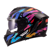 Kaciga LS2 Full Face FF818 STORM III KAOS crno ljubičasto plava L