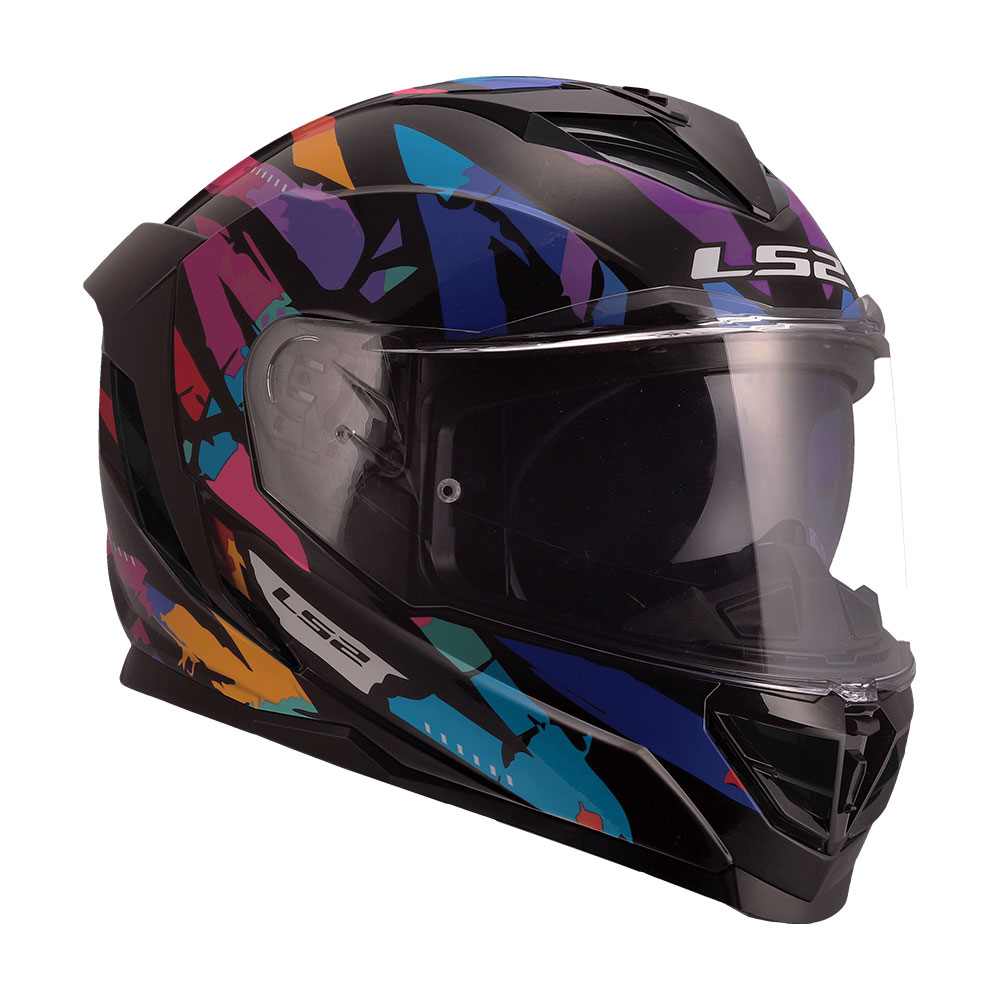 Kaciga LS2 Full Face FF818 STORM III KAOS crno ljubičasto plava XL