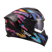 Kaciga LS2 Full Face FF818 STORM III KAOS crno ljubičasto plava XL