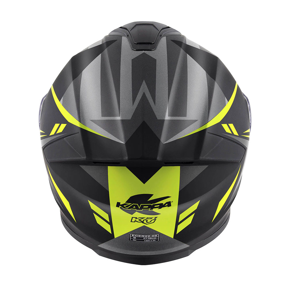 Kaciga Kappa Full Face KV51 ZENITH titanium mat crno žuta L