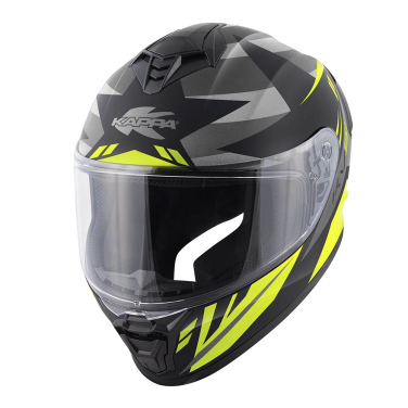 Kaciga Kappa zatvorena KV51 ZENITH titanium mat crno žuta