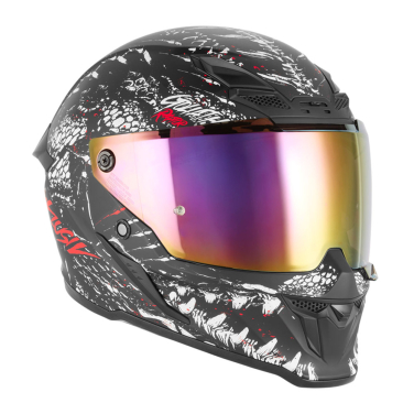 Kaciga NOX EXKLUSIV GOLIATH RAPTOR Full Face mat crno crvena M