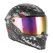 Kaciga NOX EXKLUSIV GOLIATH RAPTOR Full Face mat crno crvena L