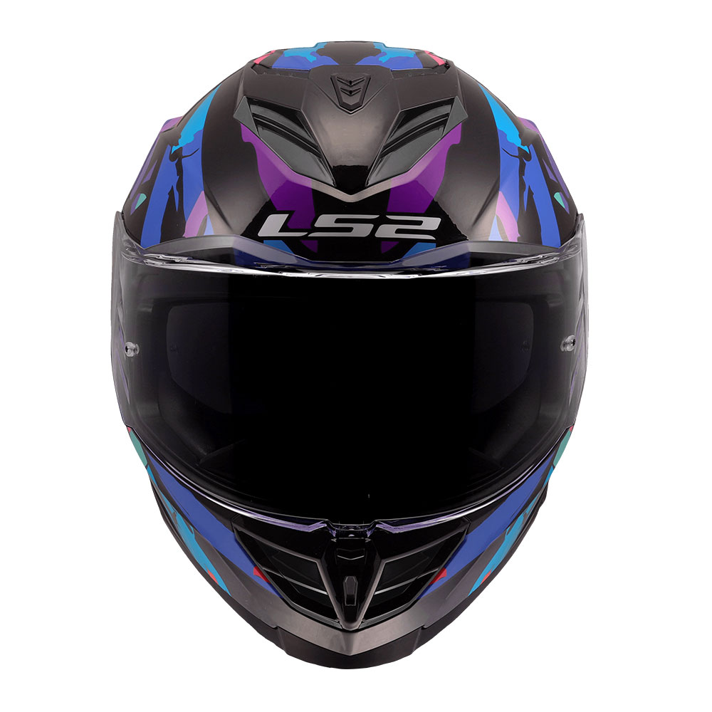 Kaciga LS2 Full Face FF818 STORM III KAOS crno ljubičasto plava M