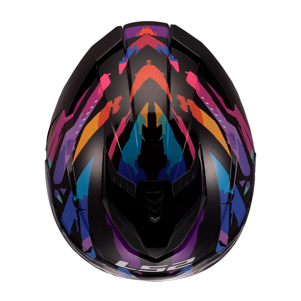 Kaciga LS2 Full Face FF818 STORM III KAOS crno ljubičasto plava M