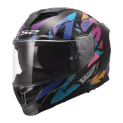 Kaciga LS2 Full Face FF818 STORM III KAOS crno ljubičasto plava M