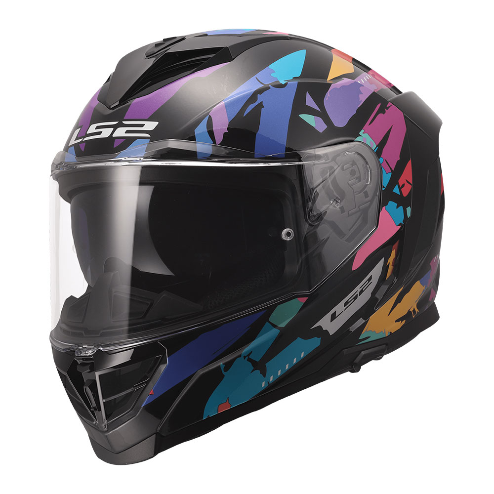 Kaciga LS2 Full Face FF818 STORM III KAOS crno ljubičasto plava M