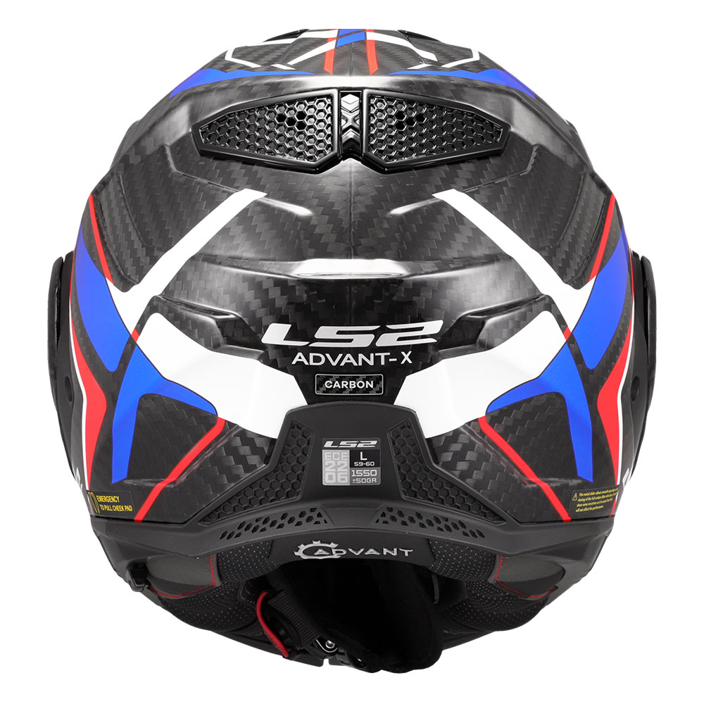 Kaciga LS2 Flip Up FF901 ADVANT X FUTURE carbon plavo crvena sa naočarima L