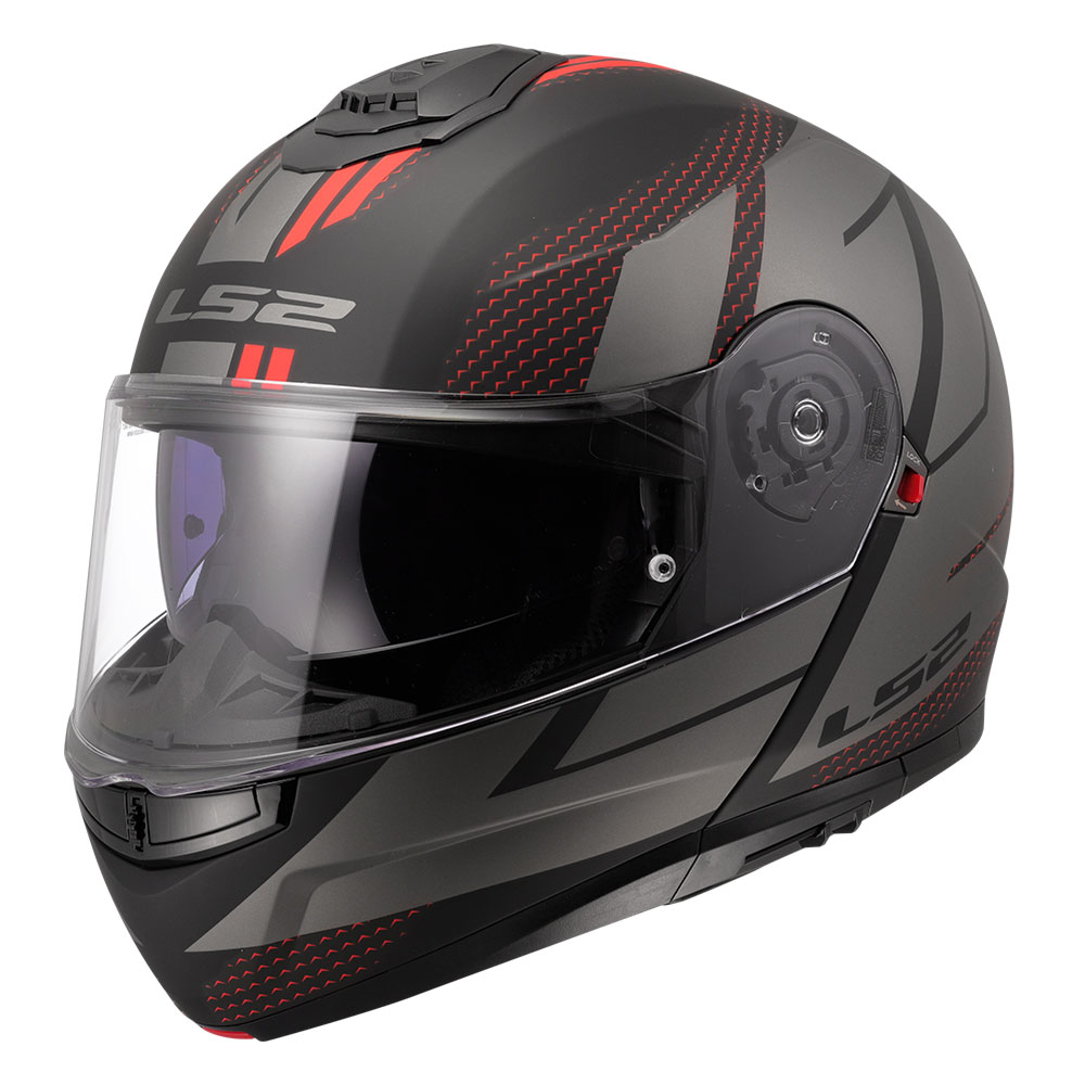 Kaciga LS2 Flip Up FF908 STROBE II CODE crno siva S