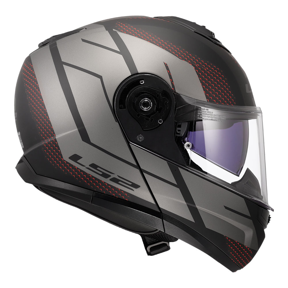 Kaciga LS2 Flip Up FF908 STROBE II CODE crno siva S