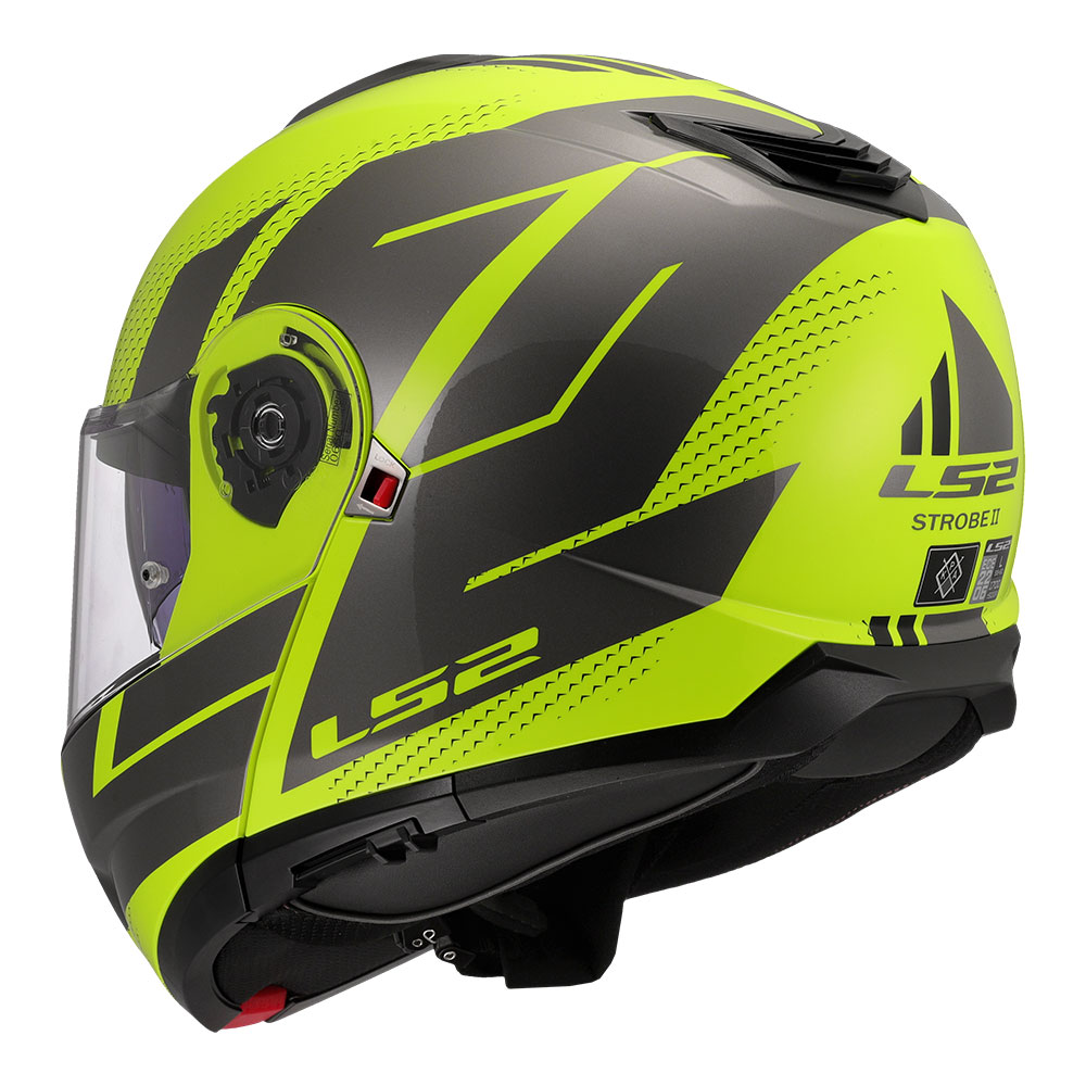 Kaciga LS2 Flip Up FF908 STROBE II CODE žuto siva 3XL