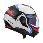 Kaciga LS2 Flip Up FF910 ADVANT II TRIPLE belo plavo crvena S