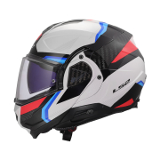 Kaciga LS2 Flip Up FF910 ADVANT II TRIPLE belo plavo crvena S