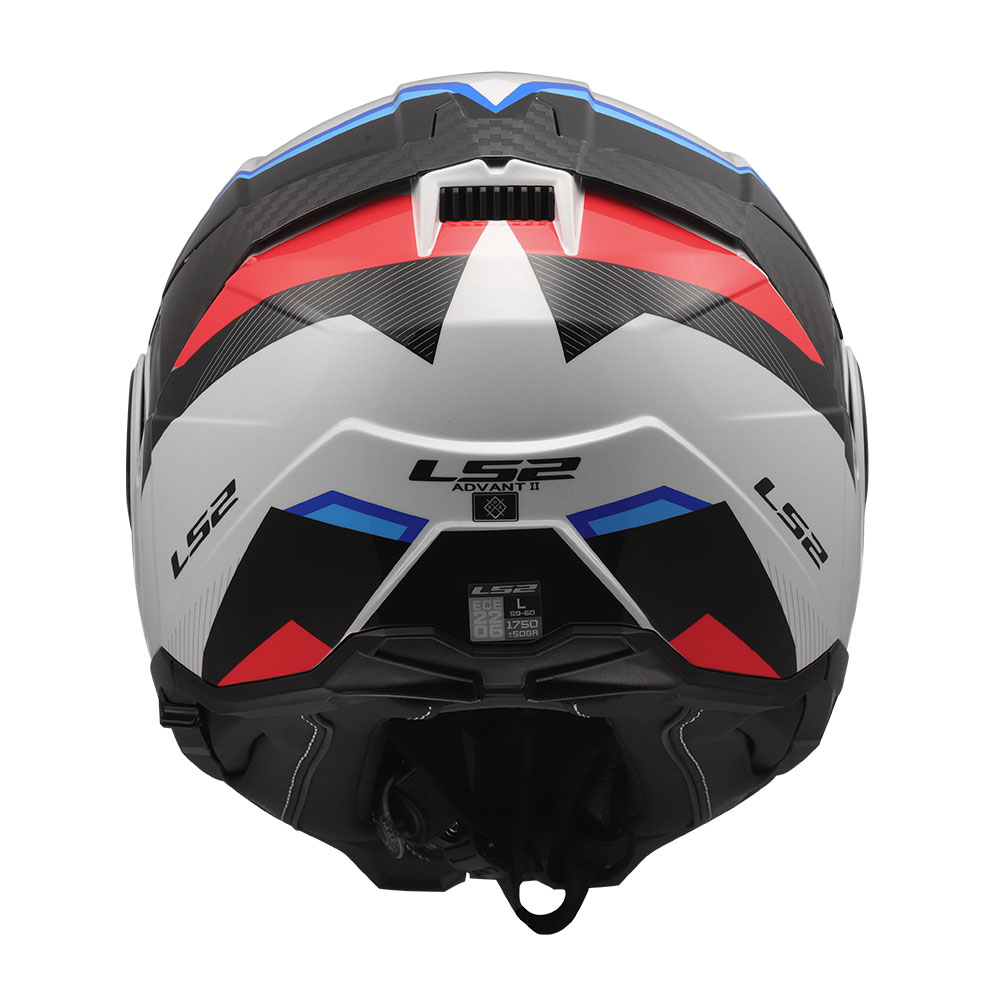 Kaciga LS2 Flip Up FF910 ADVANT II TRIPLE belo plavo crvena M