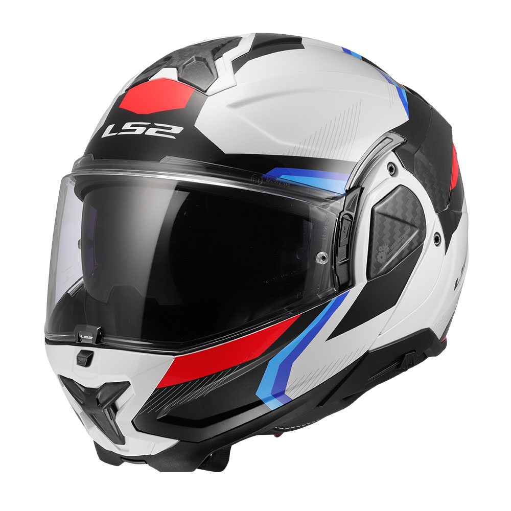 Kaciga LS2 Flip Up FF910 ADVANT II TRIPLE belo plavo crvena L