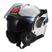 Kaciga LS2 Flip Up FF910 ADVANT II TRIPLE belo plavo crvena XL