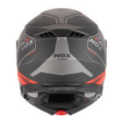 Kaciga NOX Flip Up N967 CONQUER sa naočarima mat crno crvena M