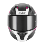 Kaciga NOX Flip Up N968 SHIFT sa naočarima mat crno belo roza M