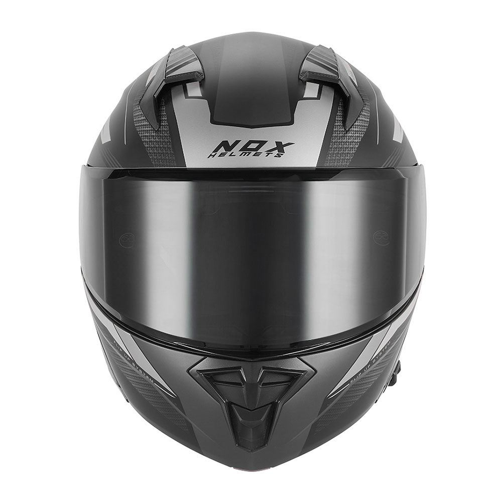 Kaciga NOX Flip Up N968 SHIFT sa naočarima mat crno siva M