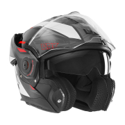 Kaciga NOX PREMIUM SPINNER ARK Flip Up sa naočarima belo crveno crna M