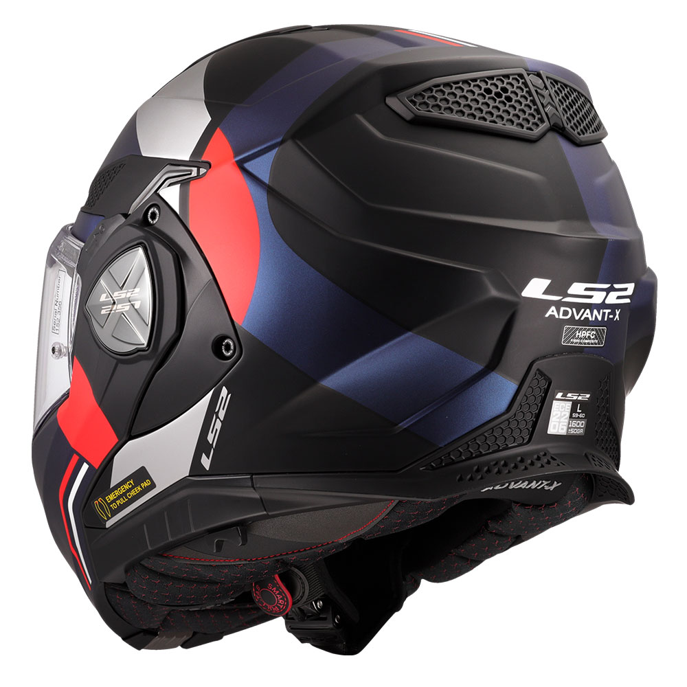 Kaciga LS2 Flip Up FF901 ADVANT X ULTRA crno plavo crvena sa naočarima XL