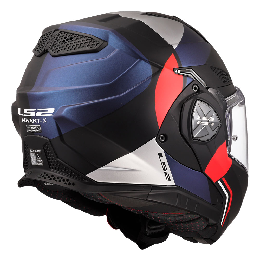 Kaciga LS2 Flip Up FF901 ADVANT X ULTRA crno plavo crvena sa naočarima XL