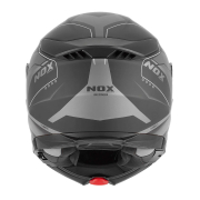 Kaciga NOX Flip Up N967 CONQUER sa naočarima mat crno srebrna 2XL