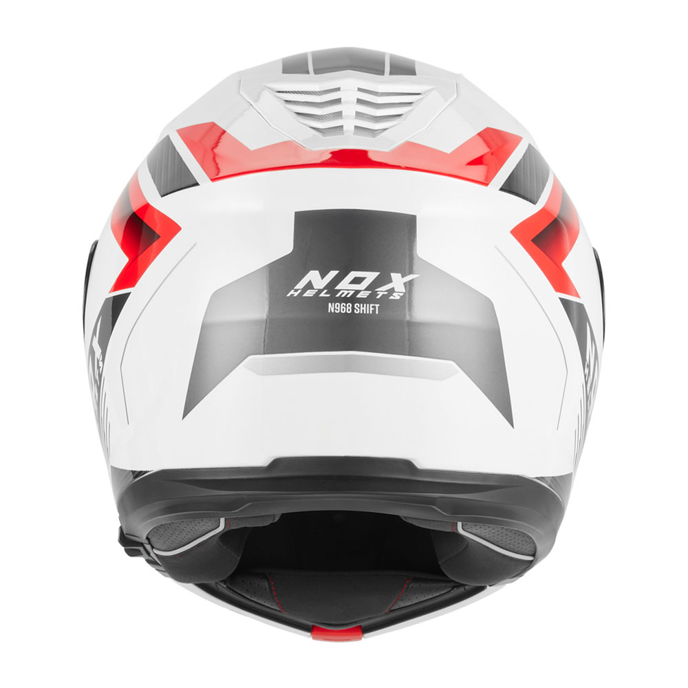 Kaciga NOX Flip Up N968 SHIFT sa naočarima belo crvena L