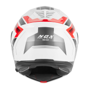 Kaciga NOX Flip Up N968 SHIFT sa naočarima belo crvena XL