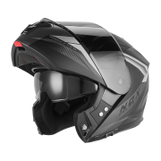 Kaciga NOX Flip Up N968 SHIFT sa naočarima mat crno srebrna XL