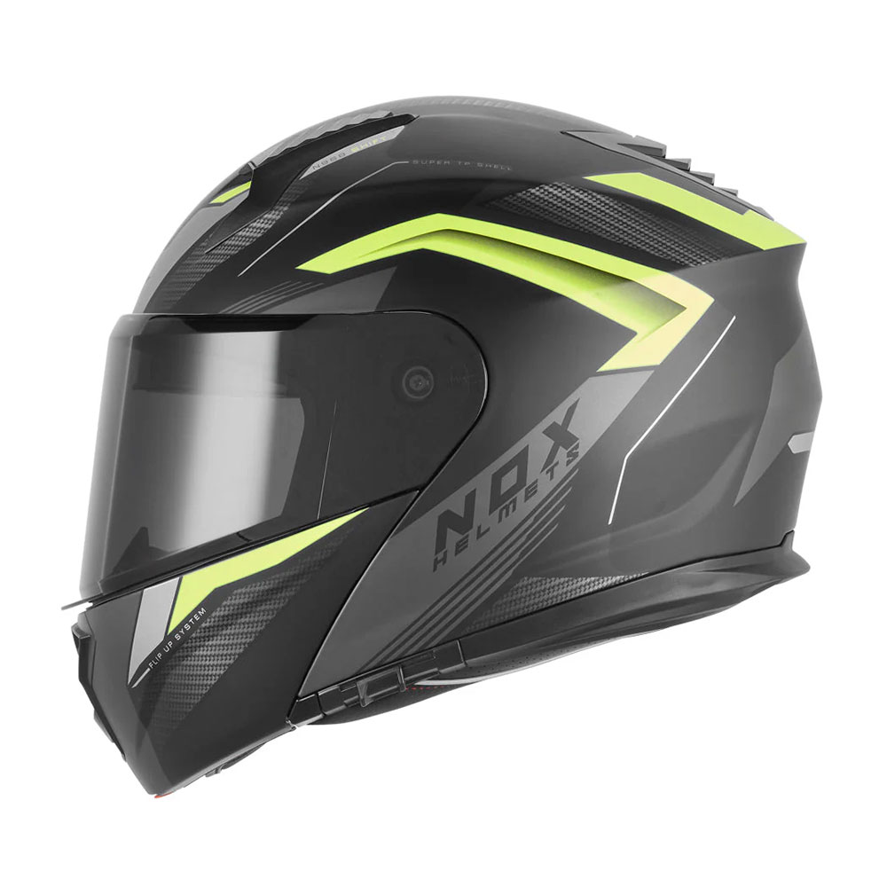 Kaciga NOX Flip Up N968 SHIFT sa naočarima mat crno žuta 2XL