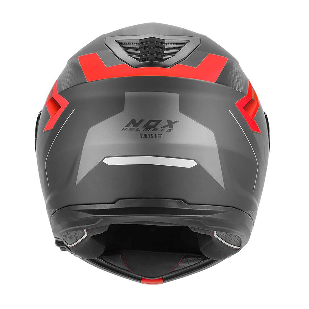 Kaciga NOX Flip Up N968 SHIFT sa naočarima mat crno crvena M