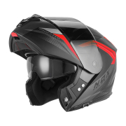 Kaciga NOX Flip Up N968 SHIFT sa naočarima mat crno crvena 2XL