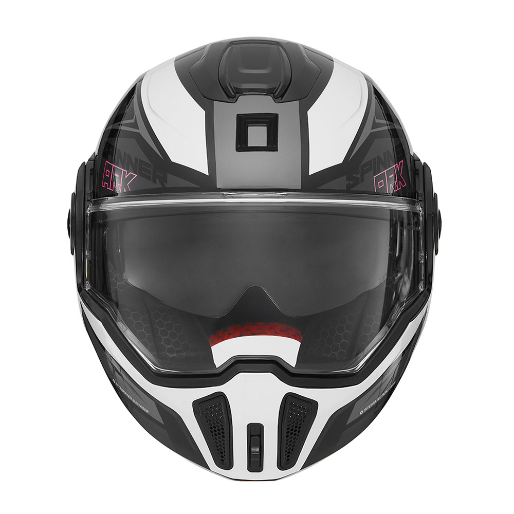 Kaciga NOX PREMIUM SPINNER ARK Flip Up sa naočarima rozo bela M